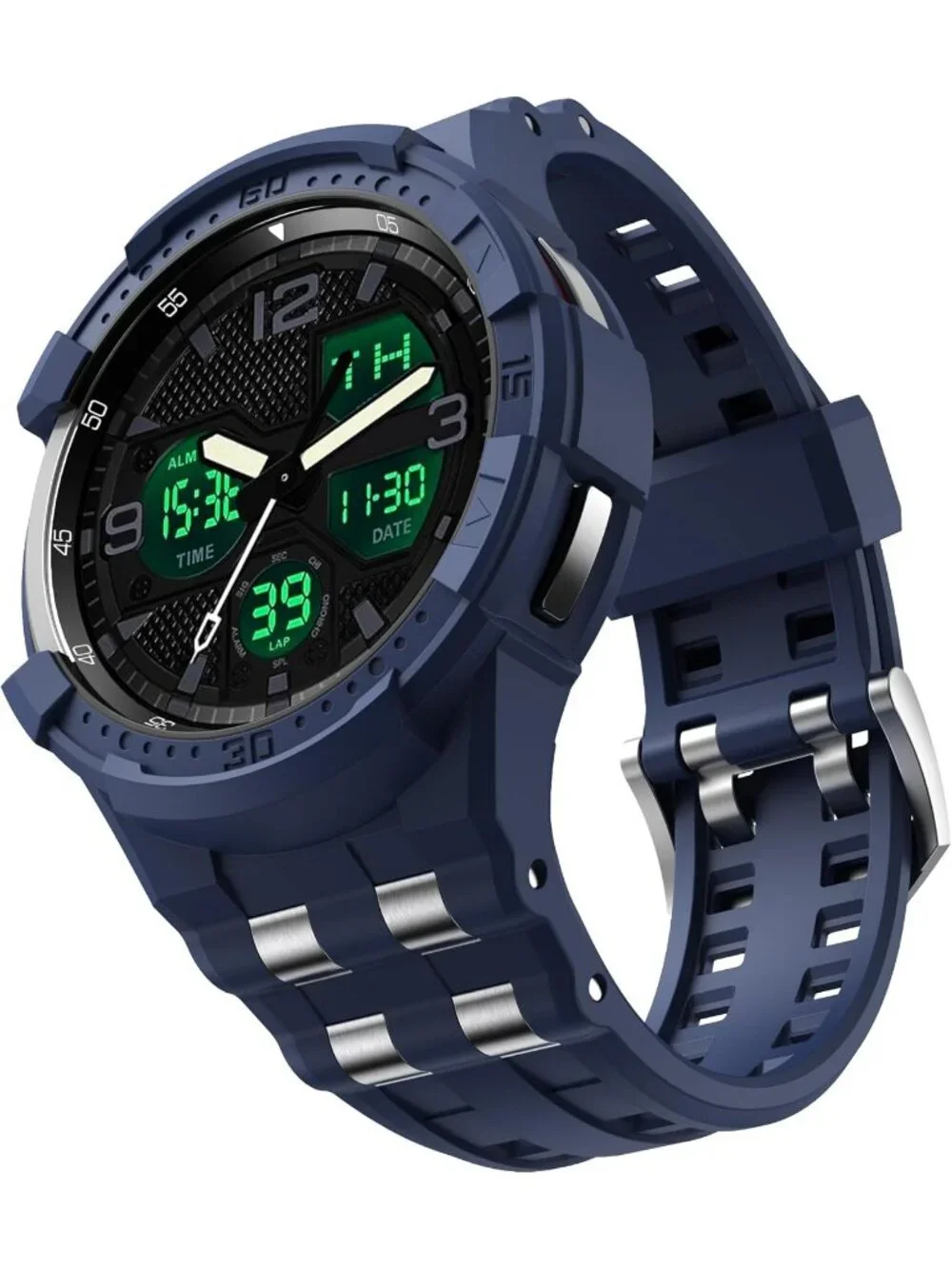 Men's Blue Analog Quartz Compatible Samsung Galaxy Classic LED Digital Watch